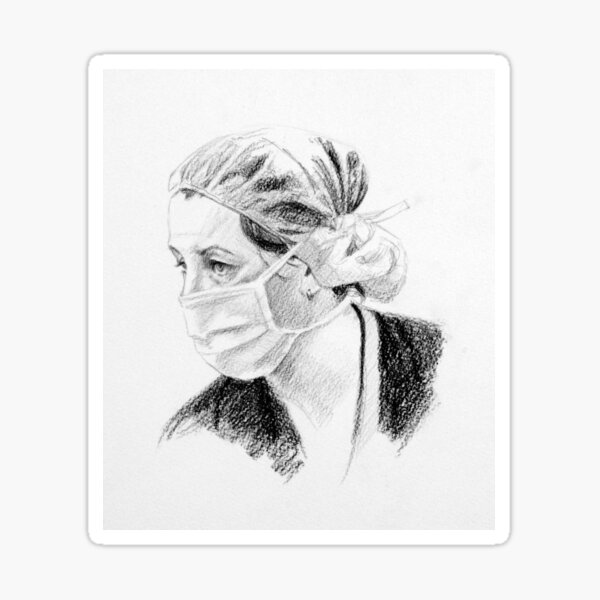 Item preview, Nurse Cher - Drawing, by Adelaide Artist Avril Thomas - South Australian Artist designed and sold by AvrilThomasart.
