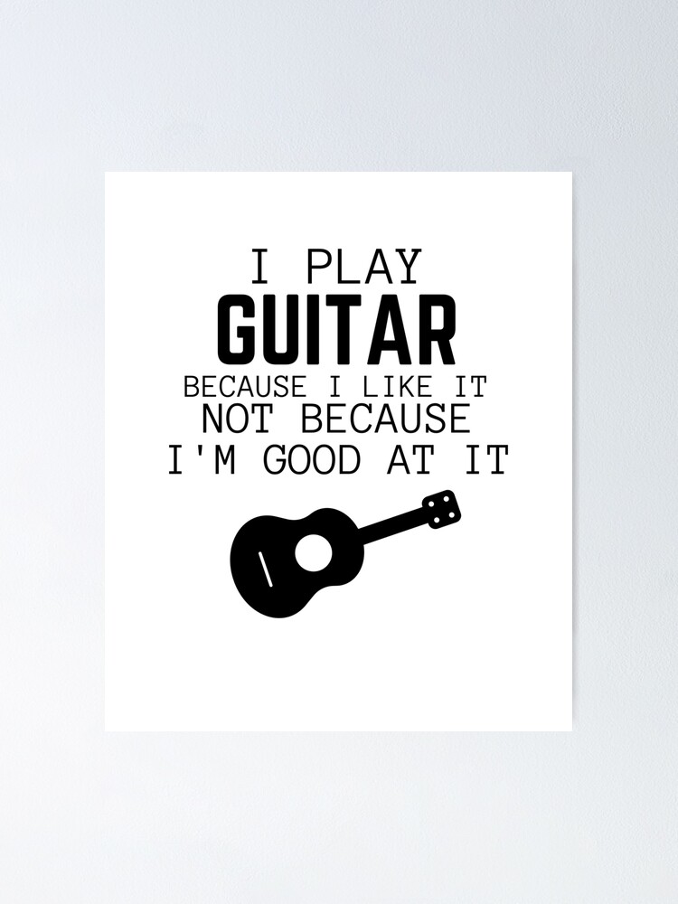 Poster je peux pas guitare, cadeau guitariste