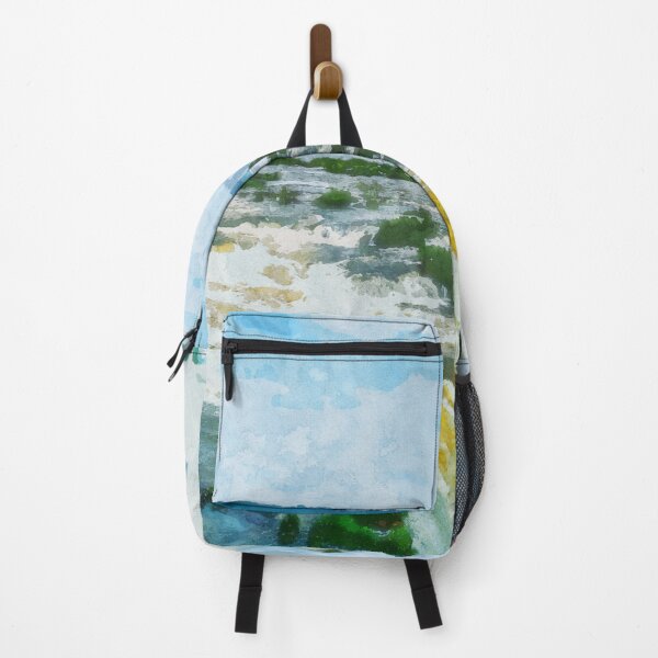 Item preview, Large Waterfall Surrounded by Forest - Watercolor designed and sold by d1mology.