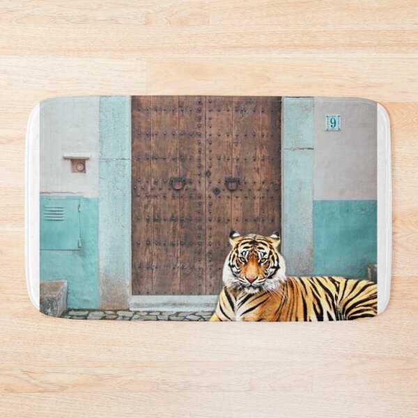 Item preview, Entrance wooden door with tiger on guard designed and sold by Prevlin.
