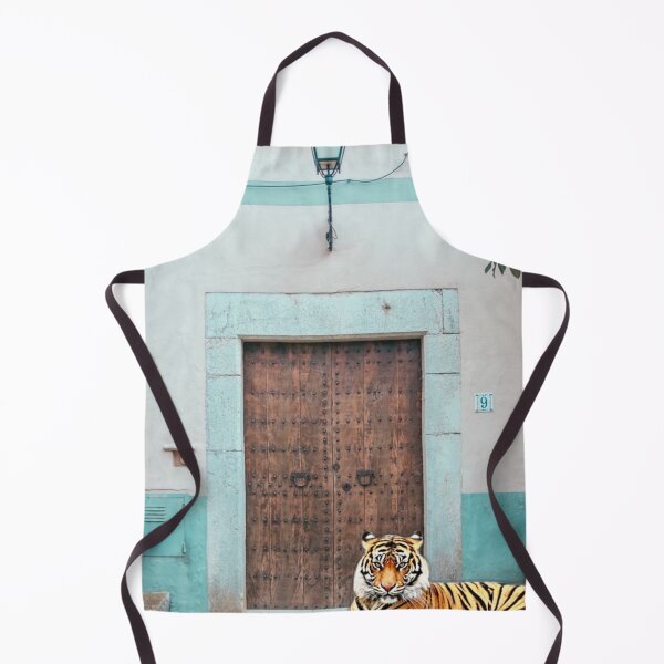 Item preview, Entrance wooden door with tiger on guard designed and sold by Prevlin.