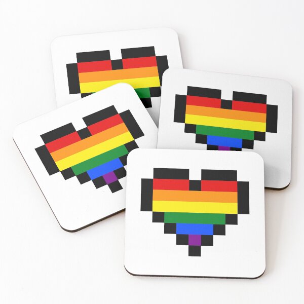 Item preview, LGBT Pixel Love Heart designed and sold by akaiawa.