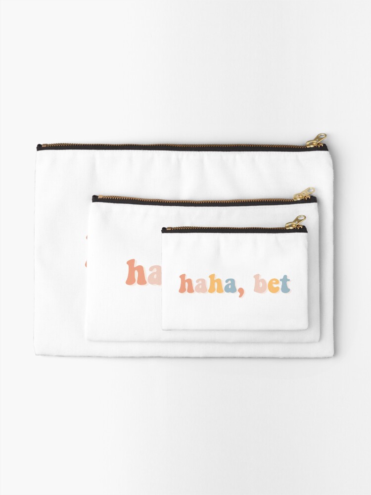 Thumbnail 2 of 4, Zipper Pouch, Haha, bet designed and sold by BetterInColor.