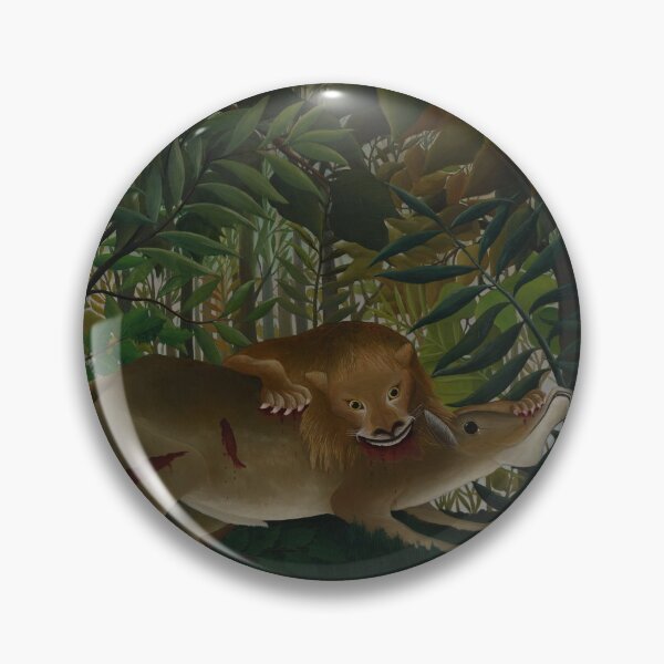 Item preview, Henri Rousseau - The Hungry Lion Attacking an Antelope - BigArt designed and sold by BigArt.