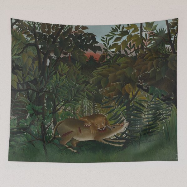 Item preview, Henri Rousseau - The Hungry Lion Attacking an Antelope - BigArt designed and sold by BigArt.