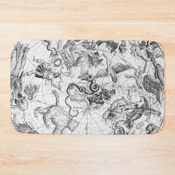 Item preview, Astrological Wheel - Zodiac Celestial Bodies Sky Chart in Black and White designed and sold by sweetpea88.