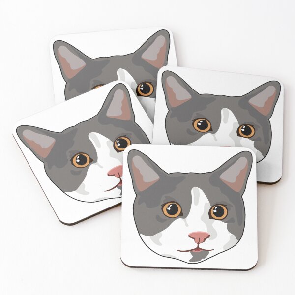 Item preview, Grey and White Cat designed and sold by annatruelove.