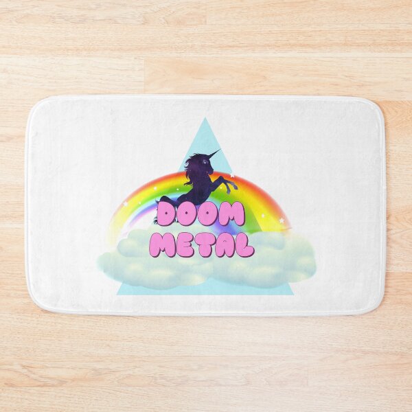 Item preview, DOOM METAL UNICORN RAINBOW designed and sold by sherwinc.