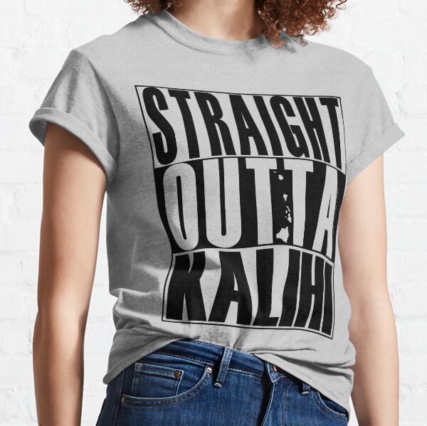 Item preview, Straight Outta Kalihi (black) by Hawaii Nei All Day designed and sold by HawaiiNeiAllDay.