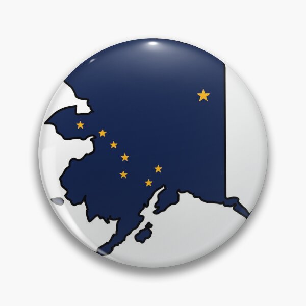 Item preview, alaska state with flag designed and sold by okunicka.
