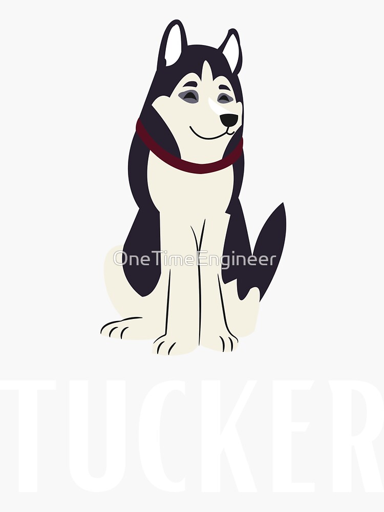 Tucker Dog cute siberian Husky Sticker for Sale by
