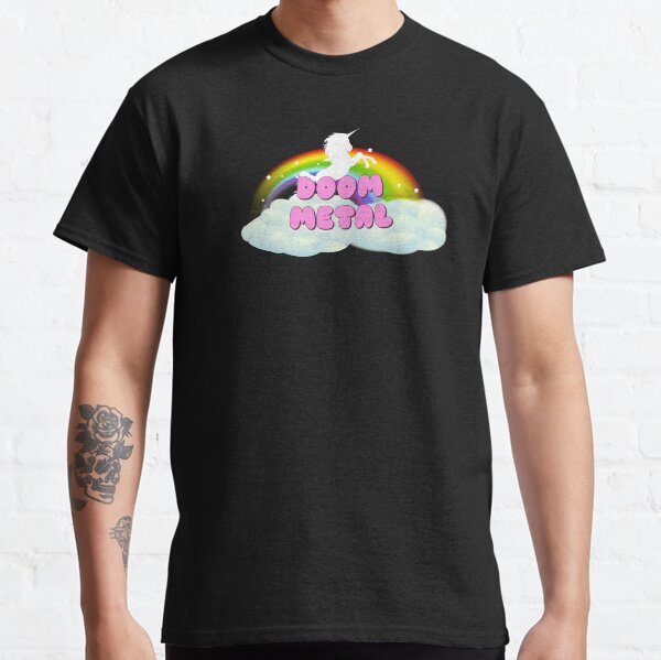DOOM METAL UNICORN RAINBOW Classic T-Shirt