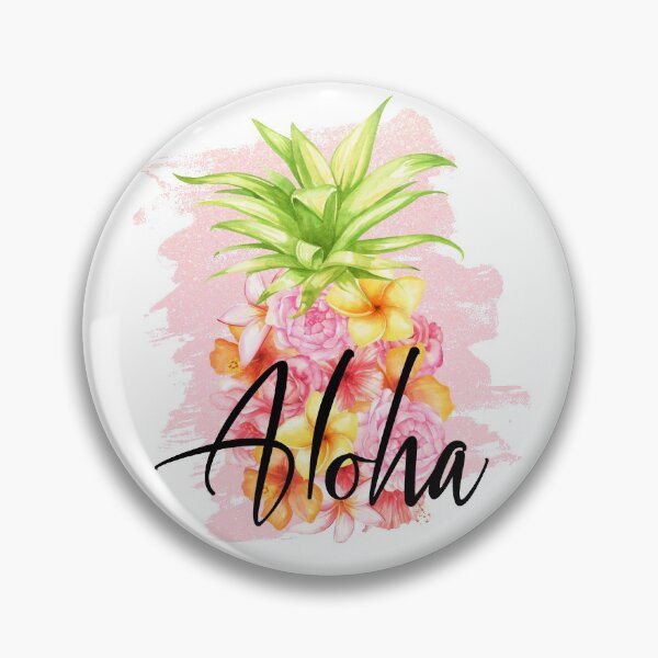 Item preview, Aloha Pineapple Hawaii Hawaiian Tropical Flowers Summer Gift designed and sold by Style4You24.