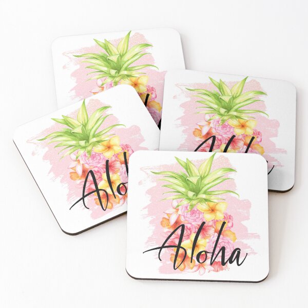 Item preview, Aloha Pineapple Hawaii Hawaiian Tropical Flowers Summer Gift designed and sold by Style4You24.