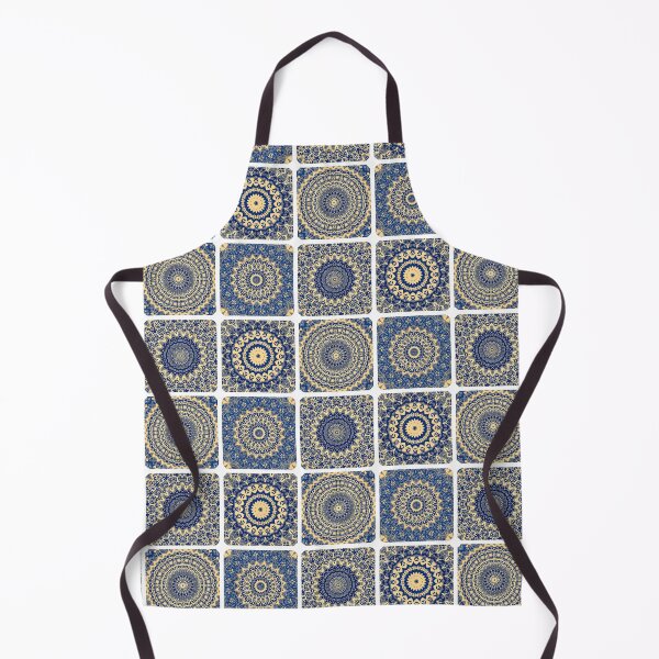 Item preview, Blue and Gold Mandala Granny Square Pattern designed and sold by Julie Erin Designs.