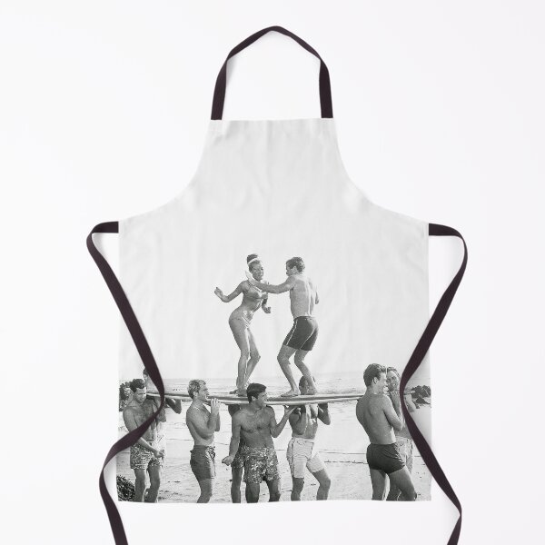 Item preview, Surf Party, Black and White Retro Vintage Art designed and sold by modernretro.