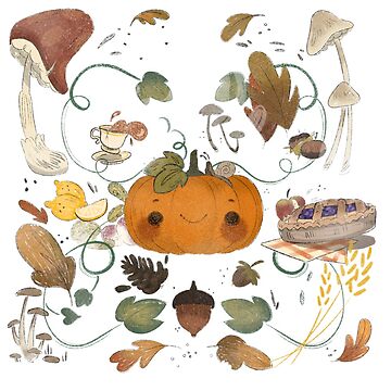 Aperçu de l'œuvre Petite Citrouille fête l’Automne de Lulubellule