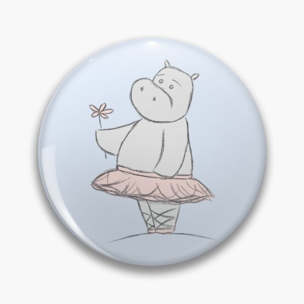 Item preview, Ballerina Hippo With Flower designed and sold by orrange.