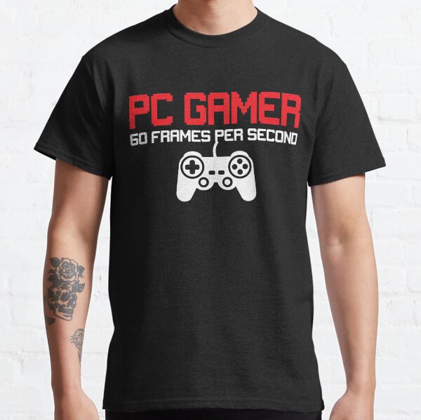 Funny PC Gamer PC Gaming At 60 FPS Design Classic T-Shirt