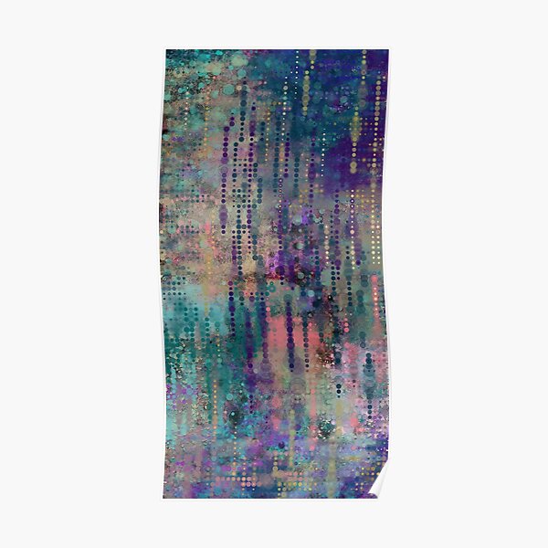 Purple and Teal Abstract Painting 090720.1 Poster