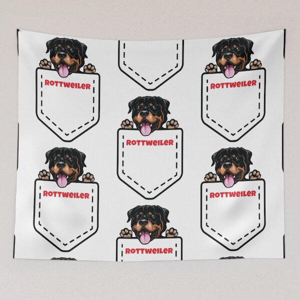 Item preview, Rottweiler Dog in Tee Pocket, Rottie in Pocket, Dog in Pocket designed and sold by K. Scott  Teeters.