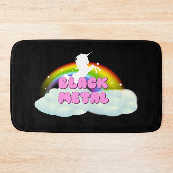 Item preview, BLACK METAL UNICORN RAINBOW designed and sold by sherwinc.