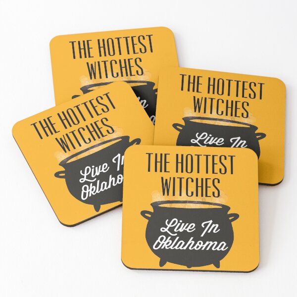 Item preview, The Hottest Witches Live in Oklahoma Halloween Quote designed and sold by AMSonArt.