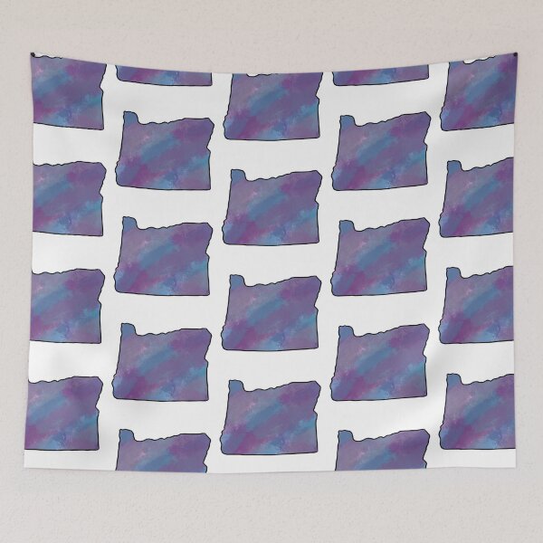 Item preview, Oregon State Cool Pastel Watercolor Outline Design designed and sold by SouthSoundArts.