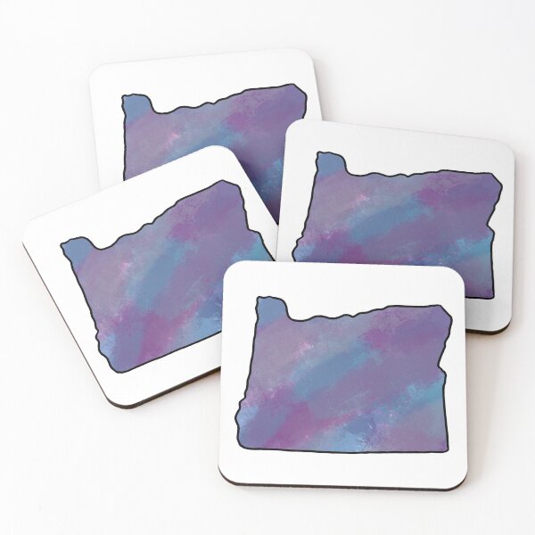 Item preview, Oregon State Cool Pastel Watercolor Outline Design designed and sold by SouthSoundArts.