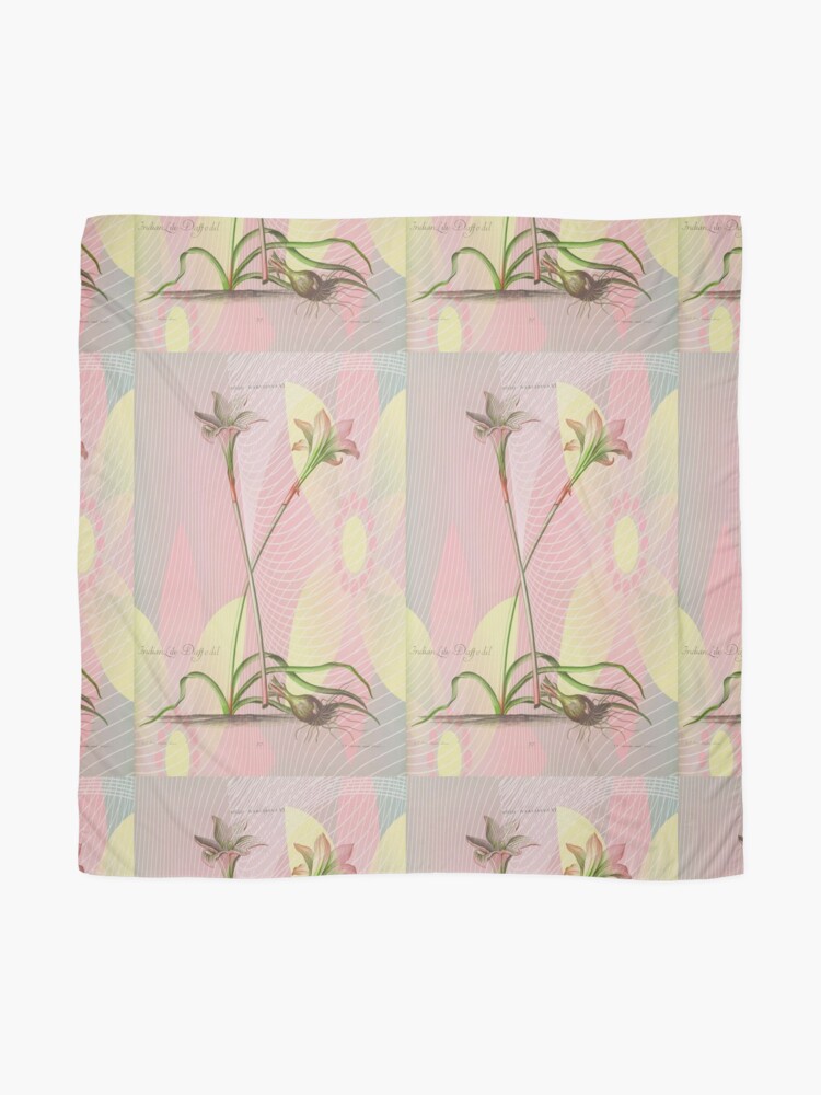 Alternate view of Botanical Print-Indian Lily Daffodil Scarf