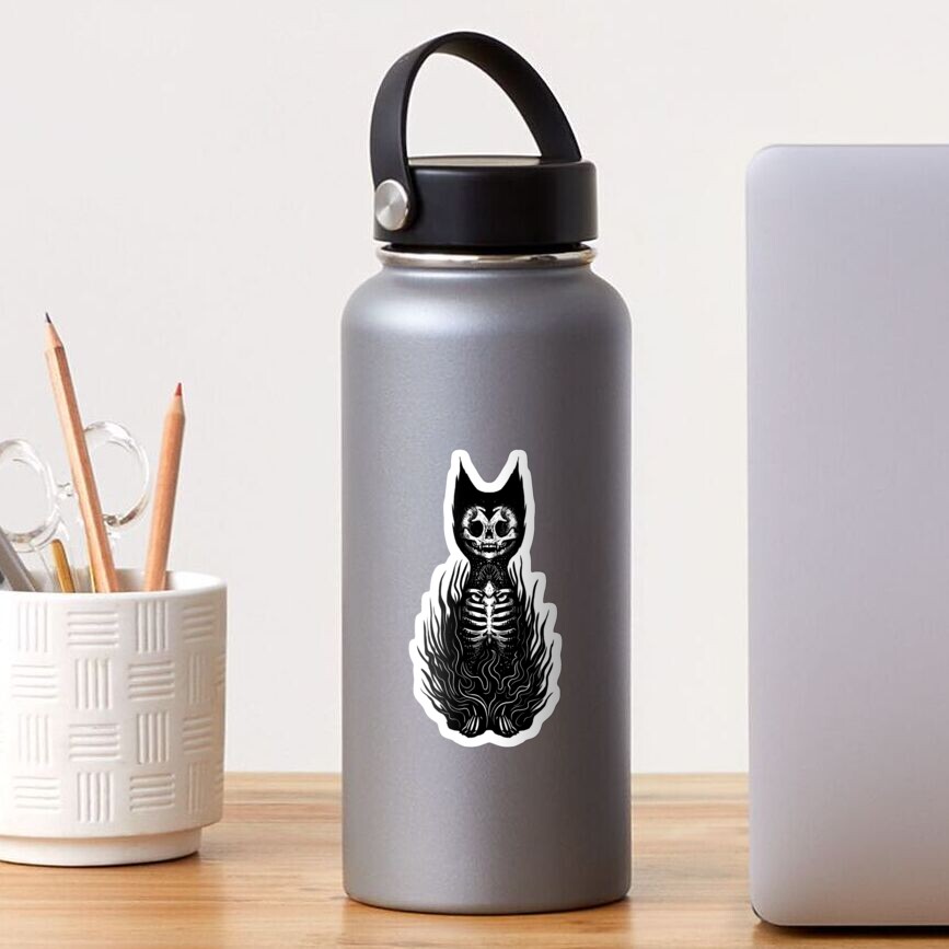 Gothic Black Cat Sticker