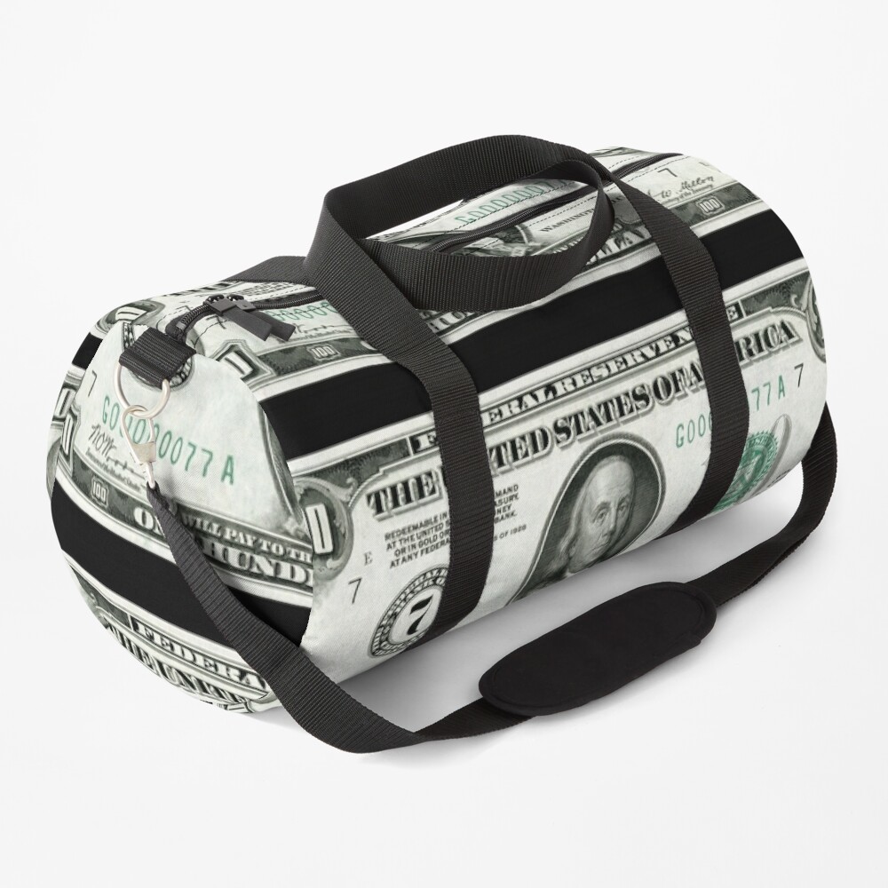 Naanle Money American Hundred Dollar Bill Pattern Gym bag Sports Travel  Duffle Bags for Men Women Boys Girls Kids