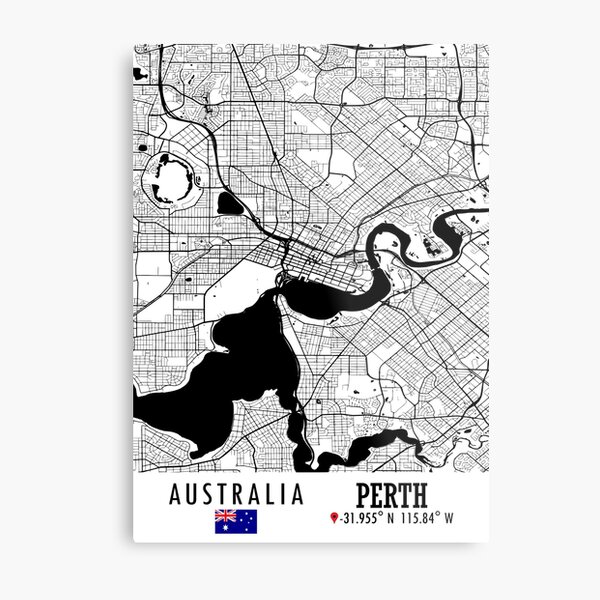 Item preview, Perth, AUSTRALIA Road Map Art - Earth Tones designed and sold by hatimelhag.