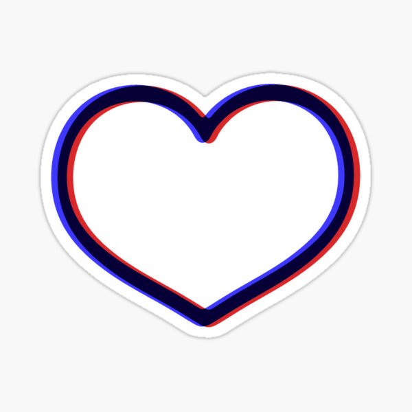 Simple 3D heart Sticker