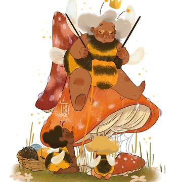 Aperçu de l'œuvre Reine des Abeilles tricote pour les nouvelles de Lulubellule
