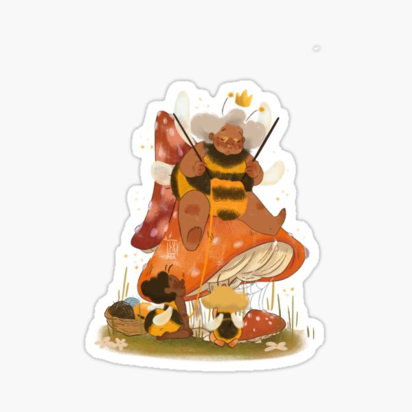 Reine des Abeilles tricote pour les nouvelles Sticker