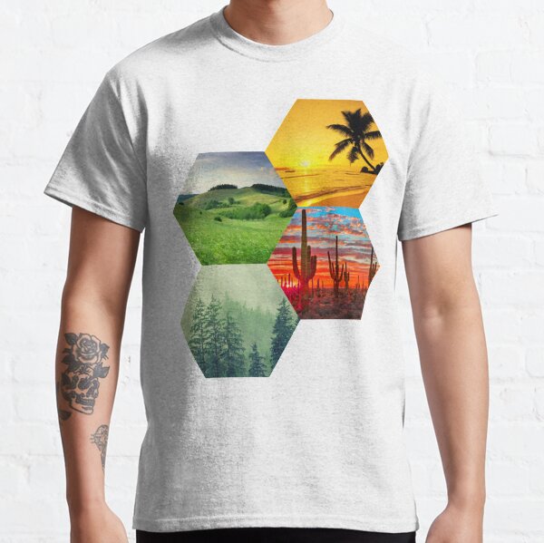Land Biome Honeycomb Hexagonal Design Classic T-Shirt
