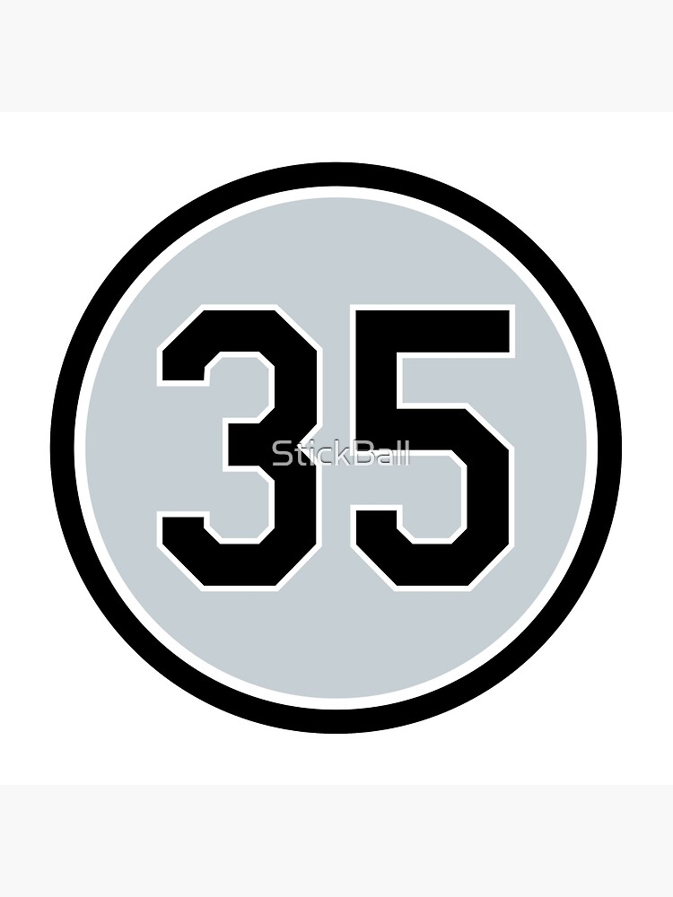 Frank Thomas #35 Jersey Number Art Board Print for Sale by StickBall