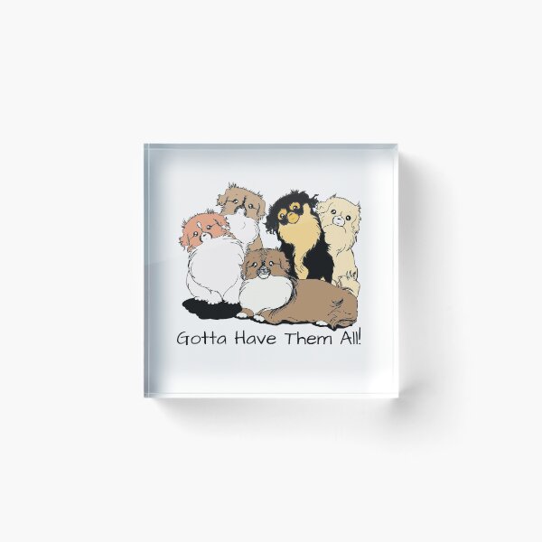 Item preview, Gotta Have Them All! Colored Tibetan Spaniel Design designed and sold by Monica C. Webster.