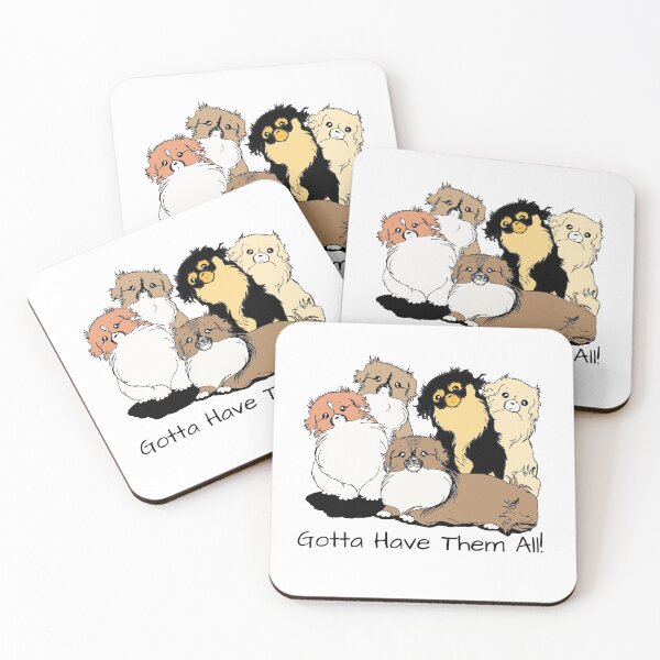 Item preview, Gotta Have Them All! Colored Tibetan Spaniel Design designed and sold by Monica C. Webster.