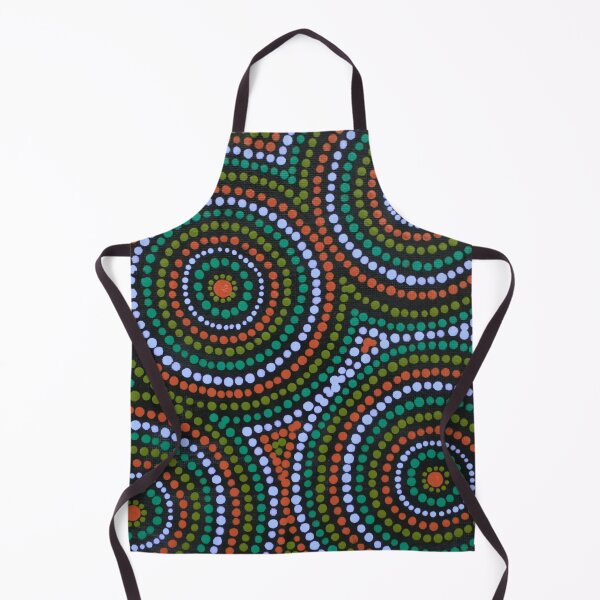 Item preview, Aboriginal Art Colorful Desert Waterholes, Red and Green Dot Art designed and sold by GhostGumDesigns.
