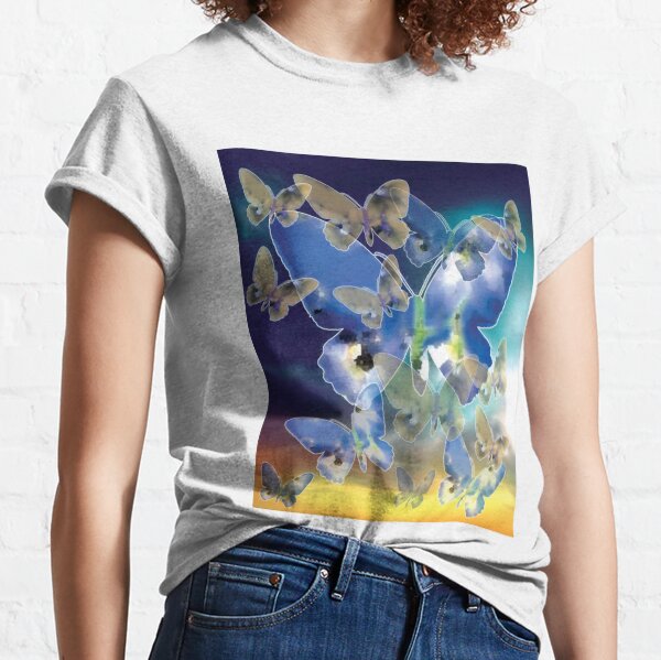 Butterfly Sky - Blue Classic T-Shirt