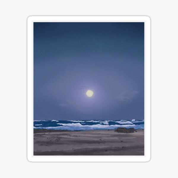 Vista previa del artículo con la obra «Playa, luz de la luna», diseñado y vendido por Lorene GZ.