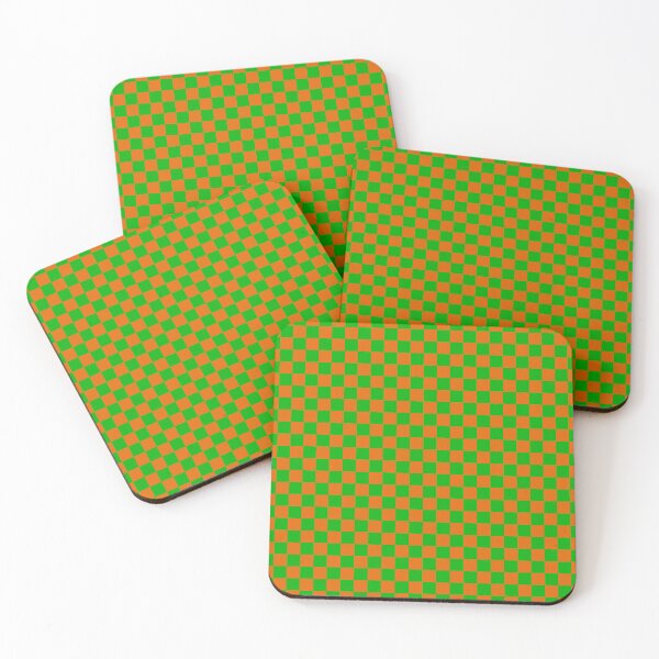 Item preview, Orange and green checker designed and sold by Natoya Smith.