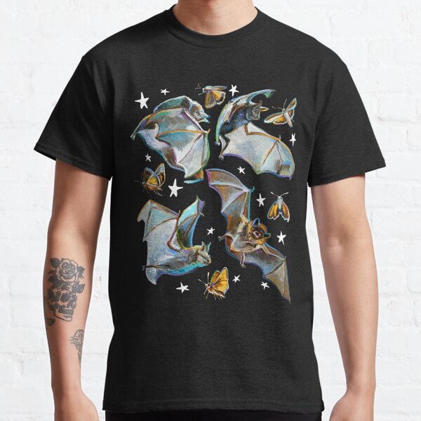 Spooky Gothic Bat Pattern Classic T-Shirt