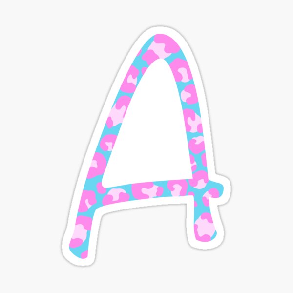 Item preview, Una inicial estampado animal estampado de guepardo rosa y azul designed and sold by forfun-art.