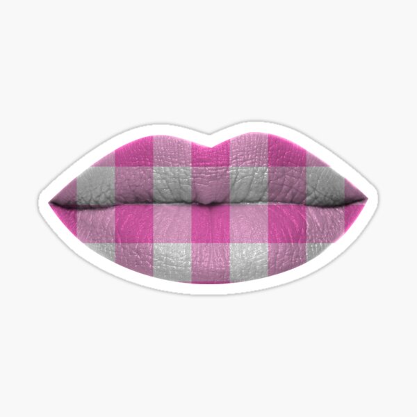 Checkered Lips Sticker