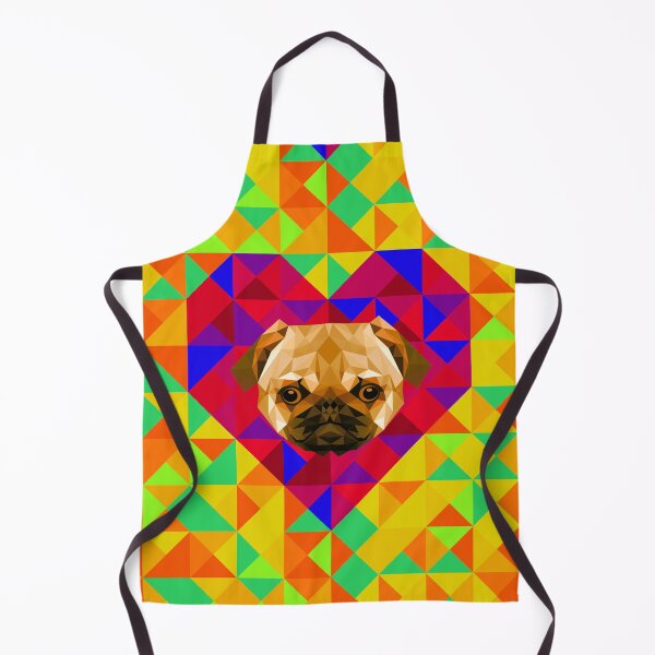 Item preview, Geometric Pug - 60's Crazzy Rainbow designed and sold by NoMatterLab.