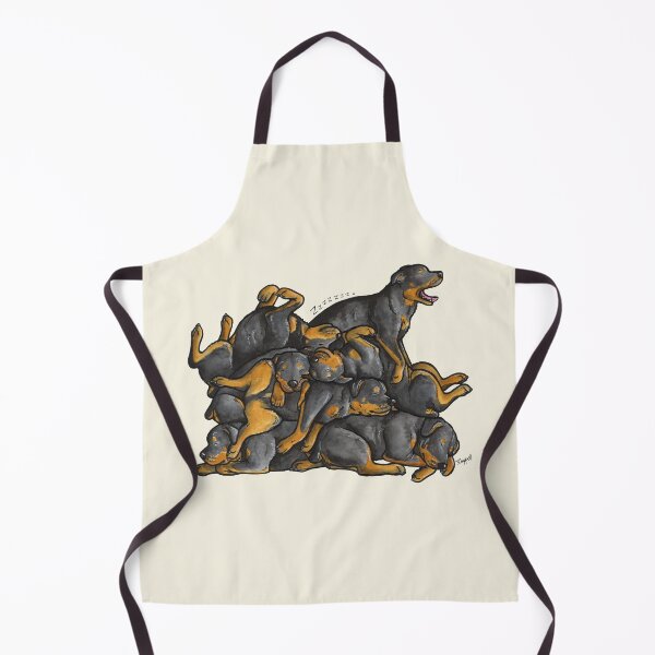 Item preview, Sleeping pile of Rottweiler dogs designed and sold by animalartbyjess.