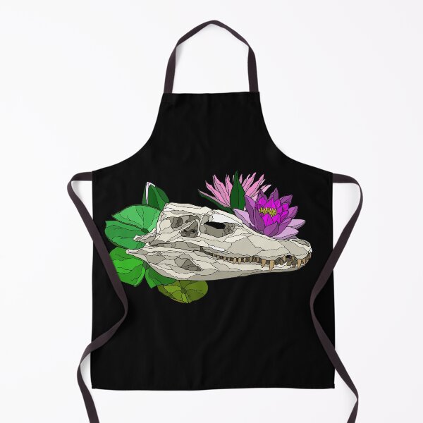 Item preview, Cuviers Dwarf Caiman Skull with Lilies designed and sold by TinkerandBone.
